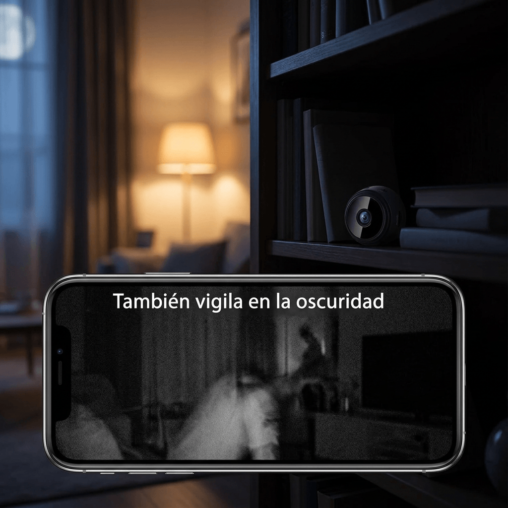 Mini cámara WiFi con visión en vivo - Diseño compacto para vigilar tus espacios con discreción
